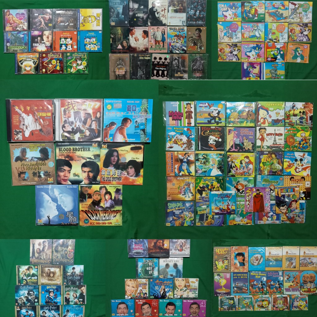 [USED ITEMS] VCD Original Jadul - Mandarin - Mr. Bean - Charlie Chaplin - Donald Duck - Mickey Mouse