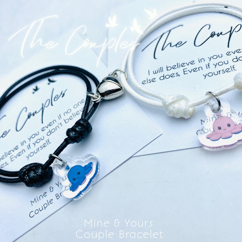 NEW Gelang Couple Magnet Liontin Octopus Couple Lucu Kekinian Sepasang | Couple Bracelet | Gelang Co