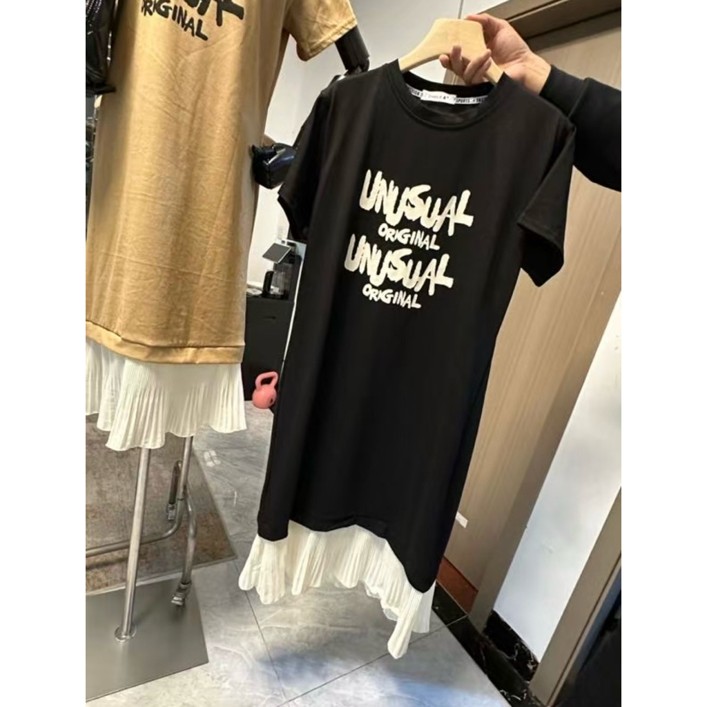 dress import maxi wanita bahan kaos adem katun