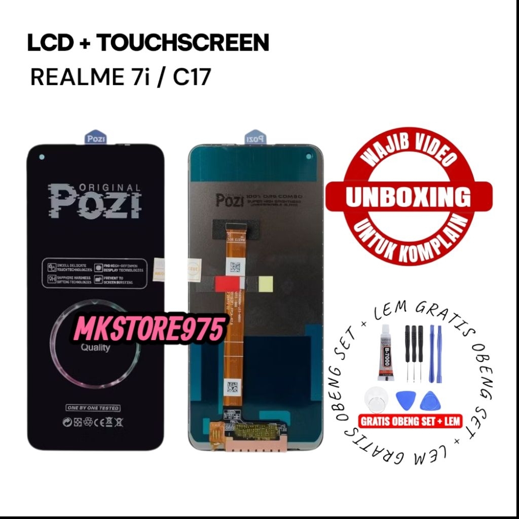LCD Realme C17 / Realme 7i fullset Lcd + Touchscreen