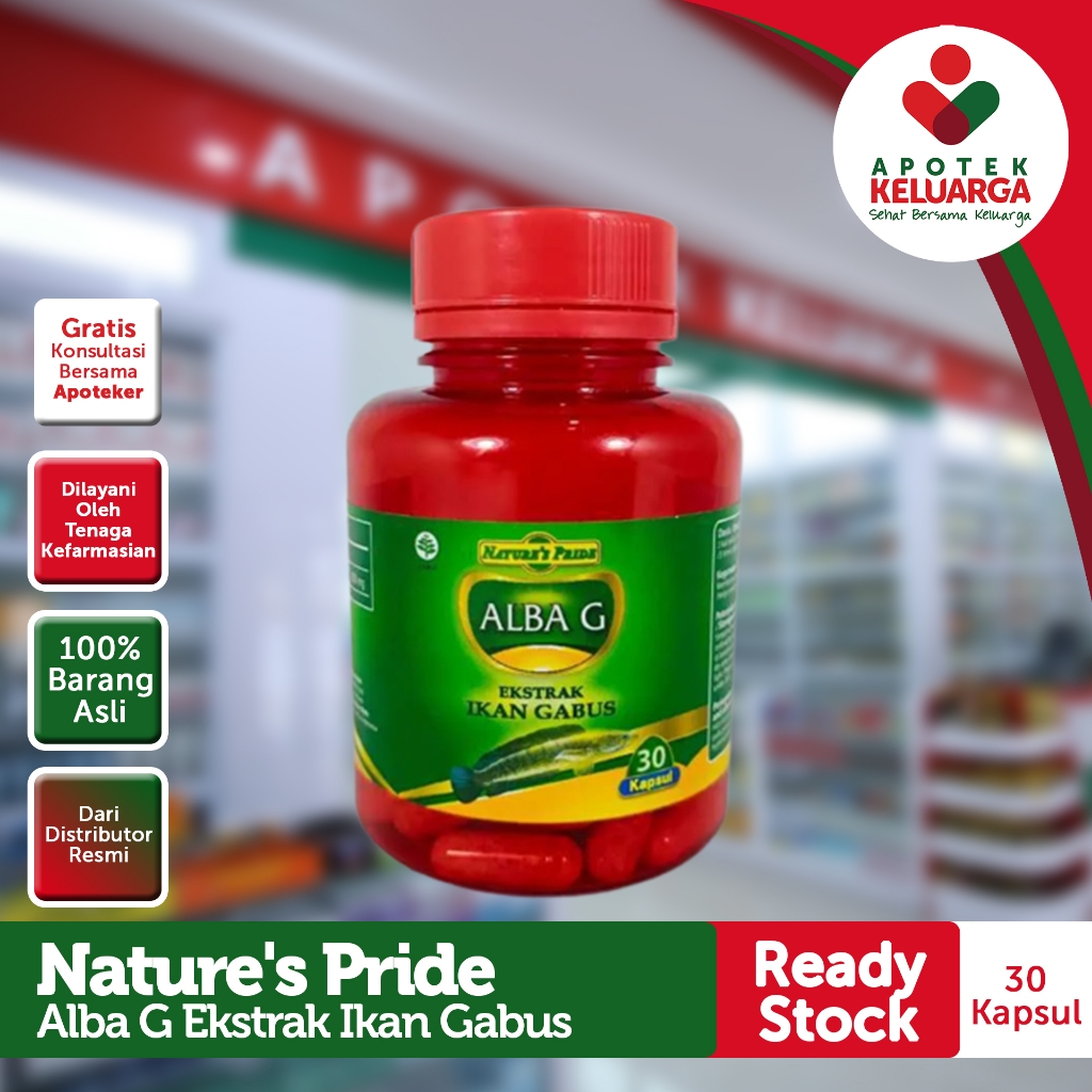 NATURE'S PRIDE ALBA G EKSTRAK IKAN GABUS ISI 30 KAPSUL