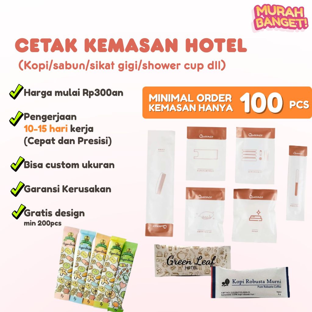 KEMASAN SACHET BUBUK KOPI GULA HOTEL