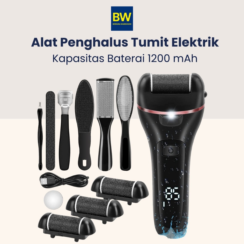 Alat Penghalus Tumit Kaki Pecah / Amplas Penggosok Telapak Elektrik Untuk Kulit Mati Kasar dan Kapal