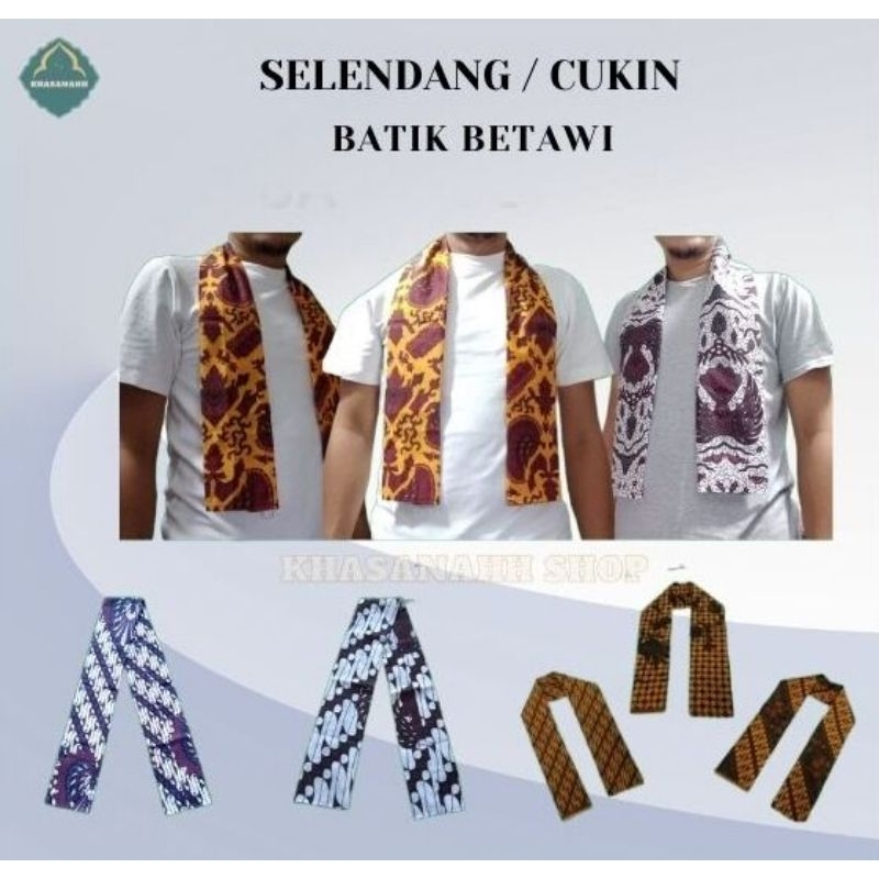 Selendang Batik Coklat Betawi Pria Wanita Anak || Selendang Batik Coklat Betawi Remaja Dewasa