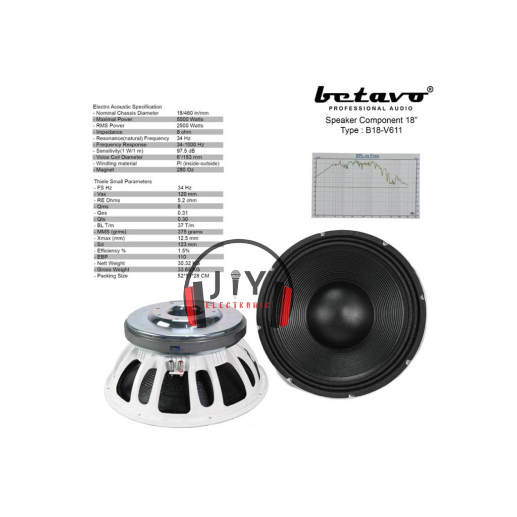 Speaker 18 Inch Betavo B18-V611 B18 V611 B18V611 ORIGINAL