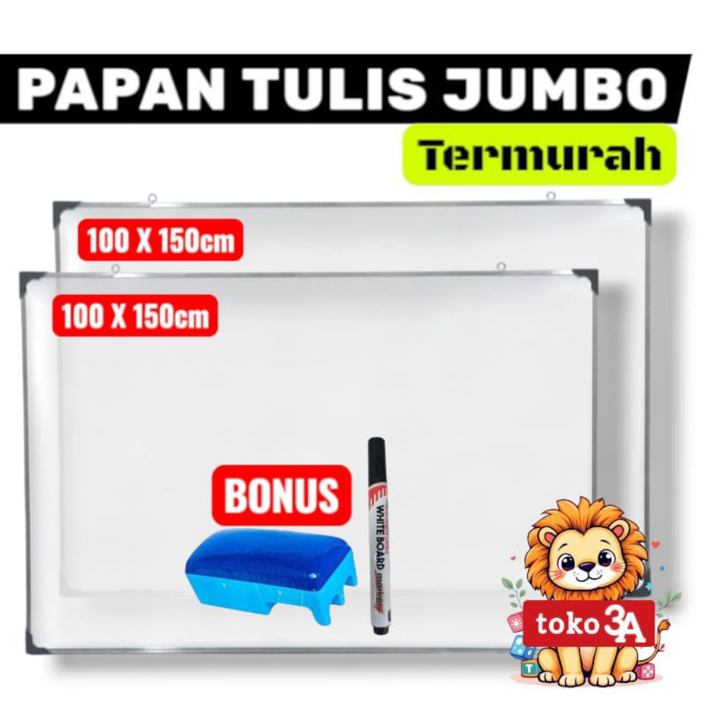 

Papan Tulis Jumbo / Whiteboar Besar / Papan Tulis 2in1