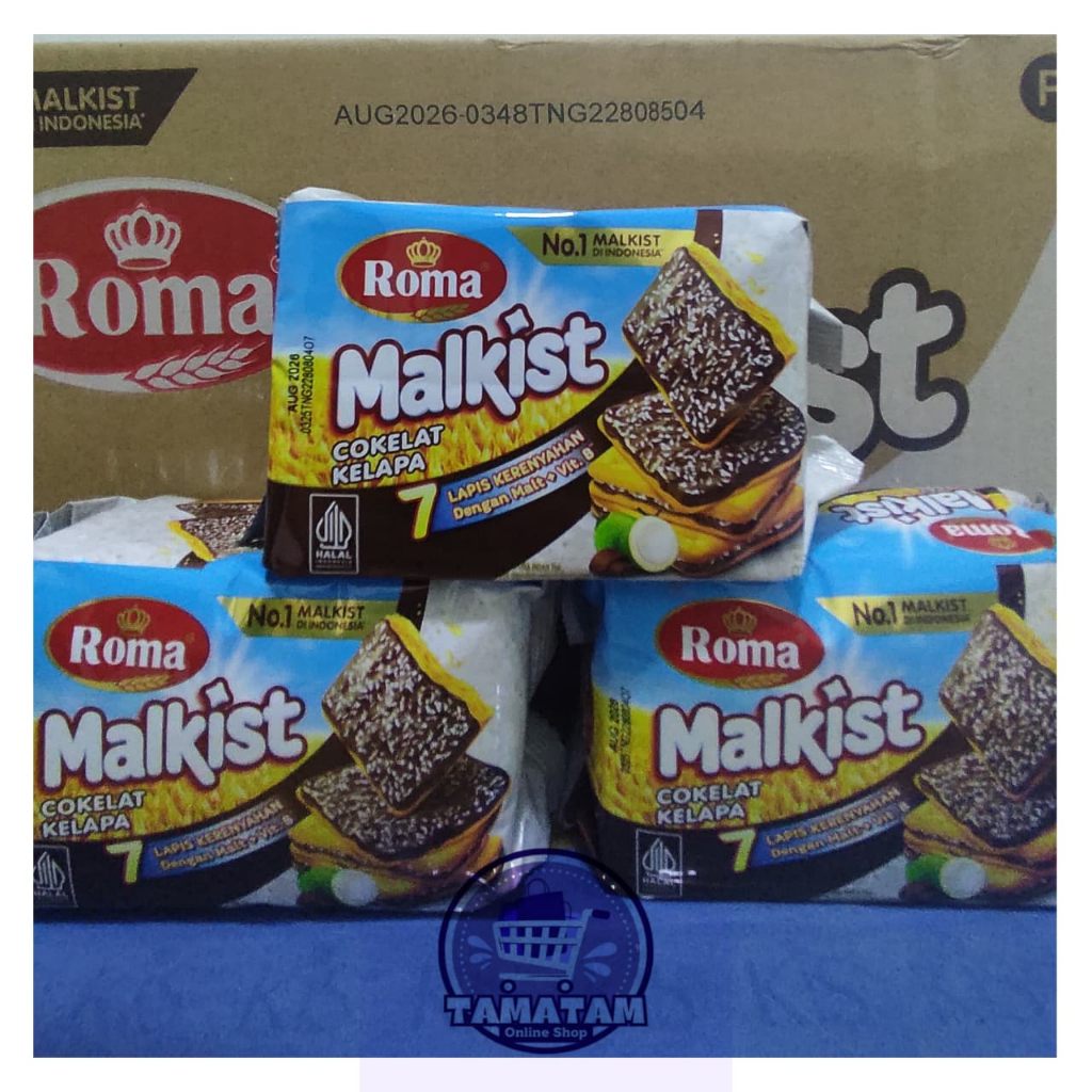 

Roma Malkist Biscuit Cokelat Kelapa 95g Snack Manis