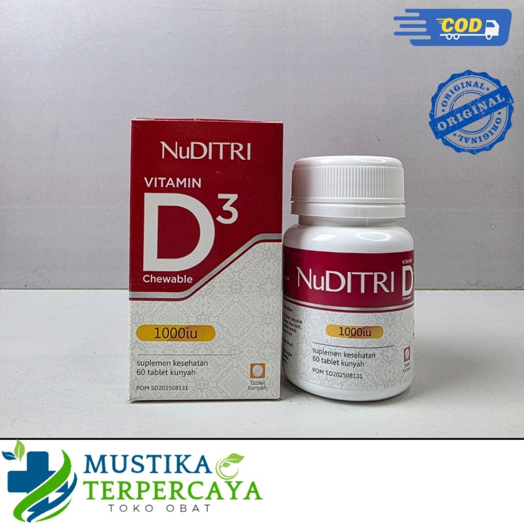 Nuditri Vitamin D3 1000 IU - Vitamin Tulang Chewable