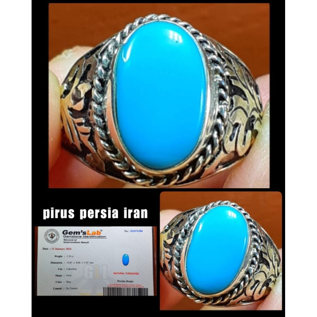 natural batu pirus polosan body porslen asli persian