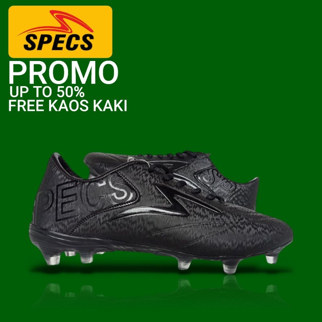Terbaru Sepatu Bola Specs Spider FG Black Dewasa Best Seller Termurah (COD)