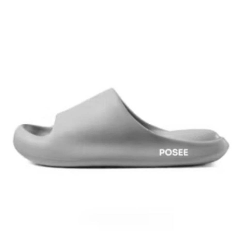 posee sandal pria slop premium trendy karet eva empuk nyaman anti slip kasual abu empuk