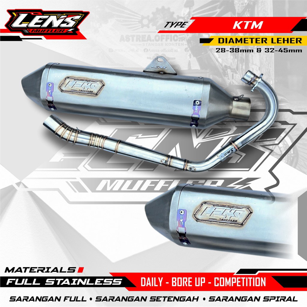 Knalpot racing CB model KTM original LENZ cb-tiger lawas-tiger revo - GL dll in50mm