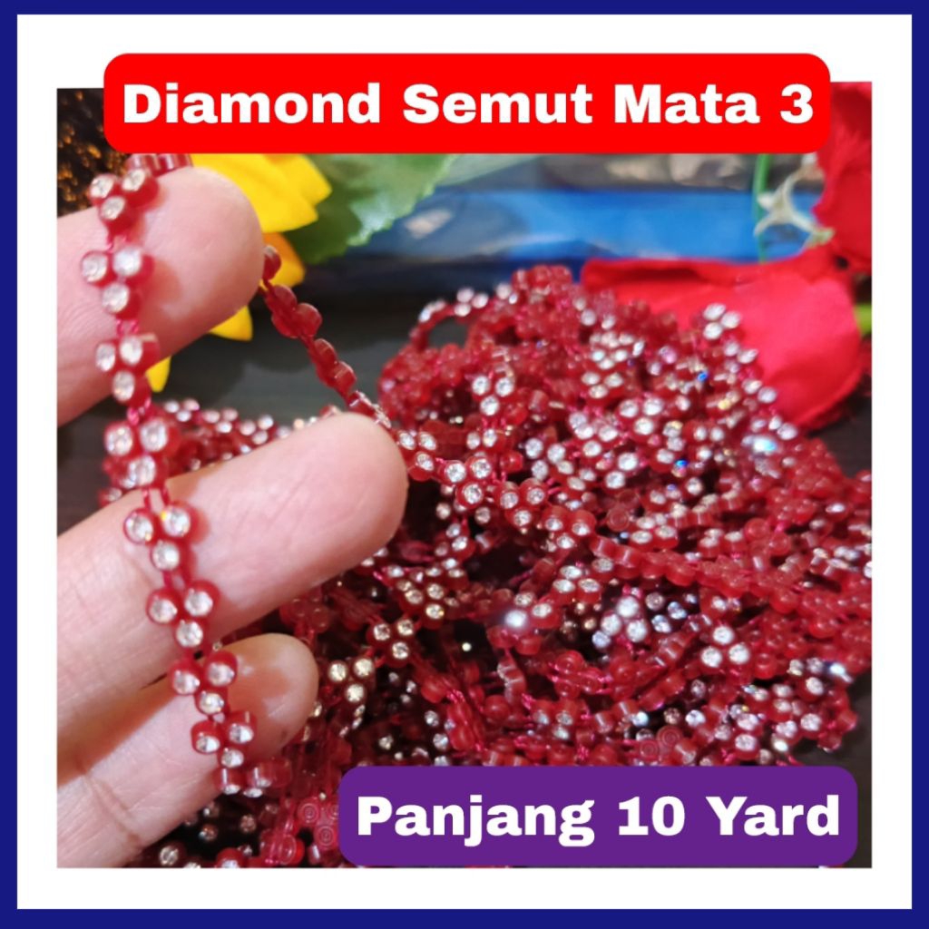 Diamond/payet mata tiga/ mata kilau -+ 10 yard