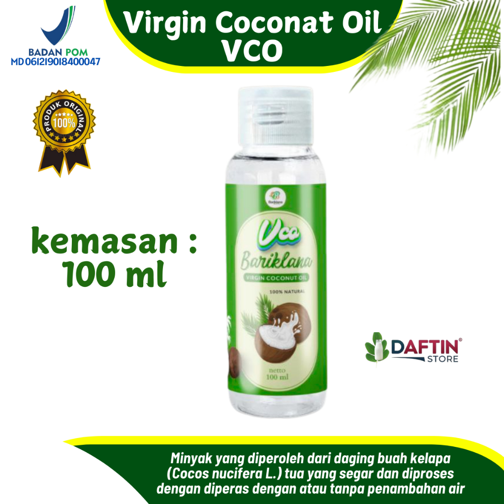 

VCO Bariklana 100ml – Virgin Coconut Oil Murni | Herbal Imun, Kulit, Rambut Bayi
