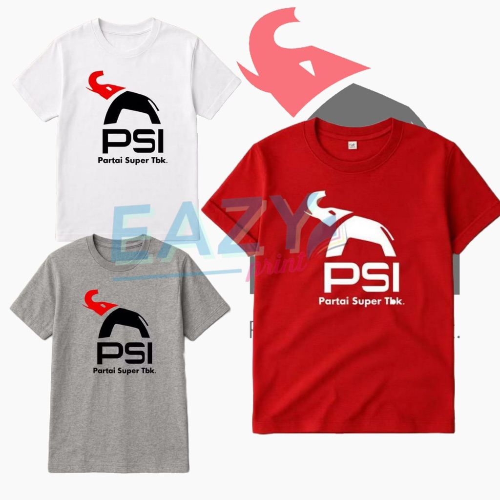 BAJU SERAGAM KAOS PSI NEW LOGO GAJAH PARTAI SUPER TERBUKA TBK TSHIRT KOMUNITAS