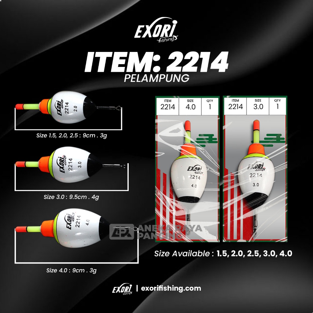 PELAMPUNG EXORI 2214 ALL SIZE | Aneka Raya Pancing