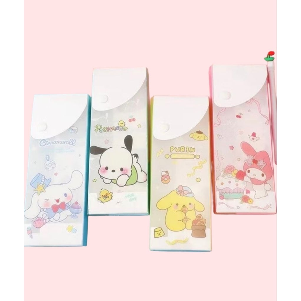 

Tempat pensil mika sanrio (1 pcs) / Kotak pensil lipat mika sanrio / Pencil case mika lipat per pcs