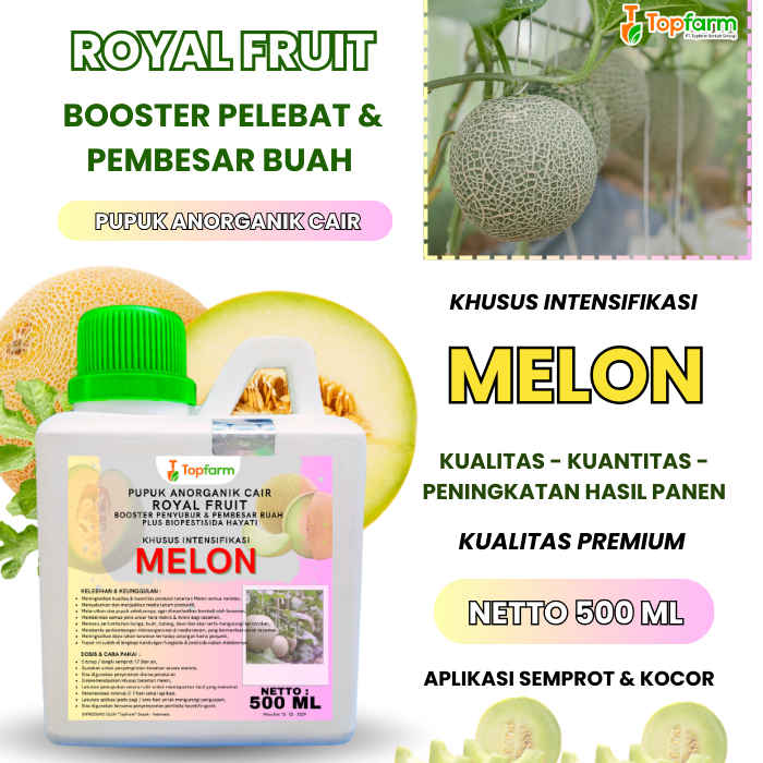Pupuk Booster Pelebat Buah Melon/ Pupuk Booster Melon Perangsang Buah Melebatkan Dan Mempercepat Per