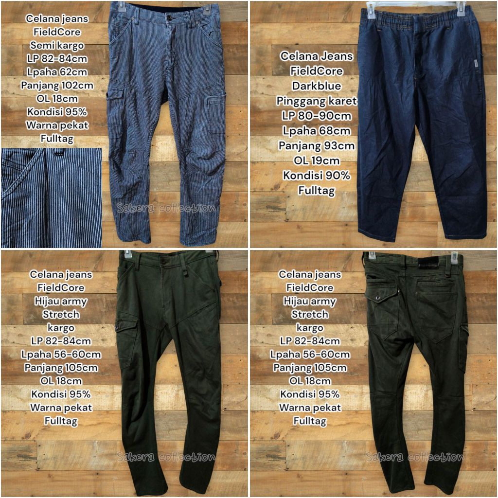 Celana jeans FieldCore (kargo, p.karet)