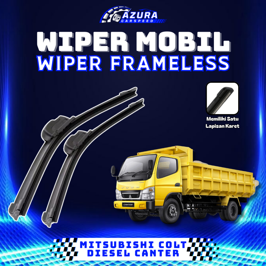 Wiper Frameless Truk Colt Diesel Canter 20" + 20" Kiri dan Kanan