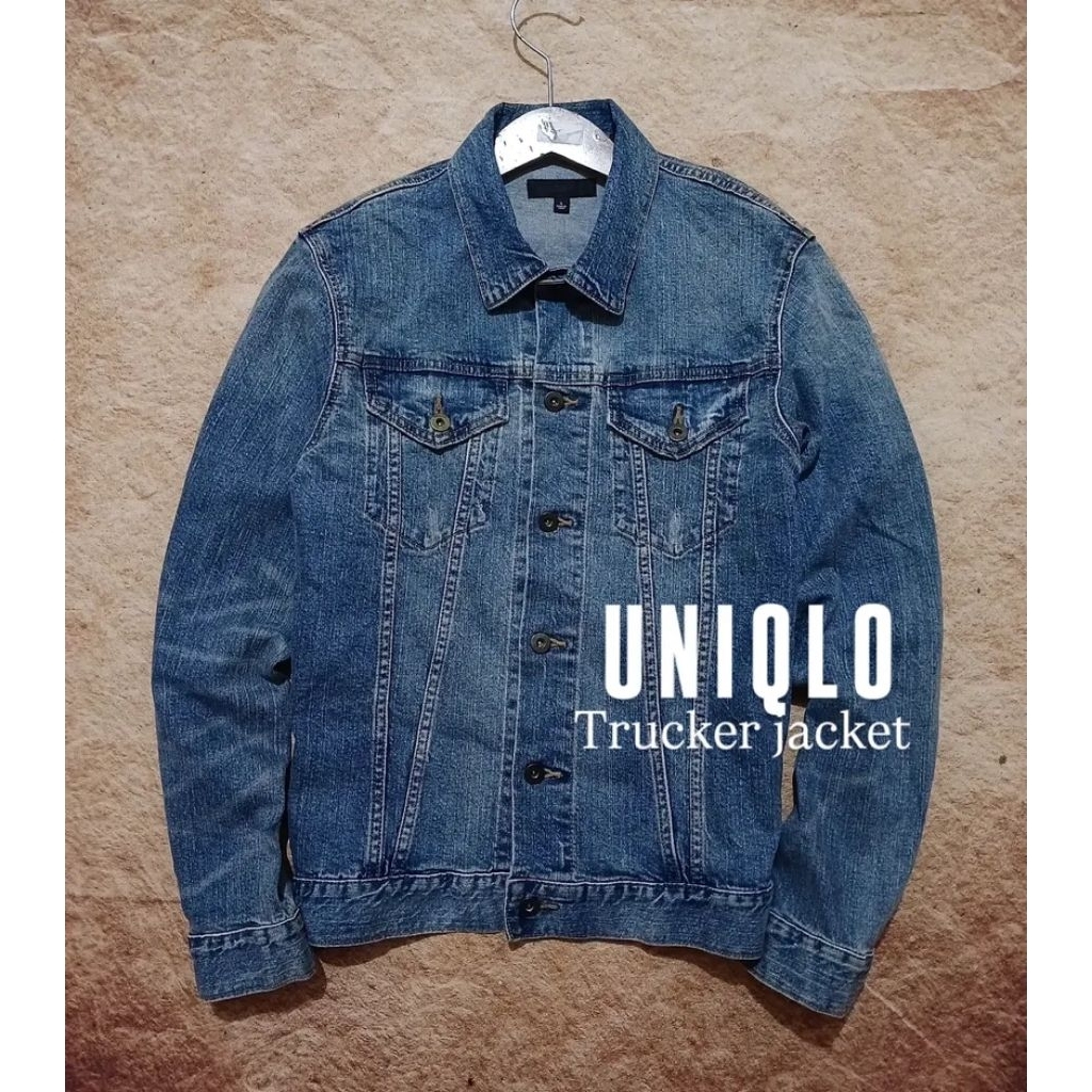 Jaket jeans denim trucker keren UNIQLO second/bekas/preloved