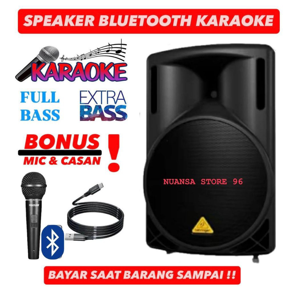 Speaker Bluetooth Karaoke Ukuran Besar Gratis Mic Gratis Casan Suara Jernih / Salon Aktif Polytron K
