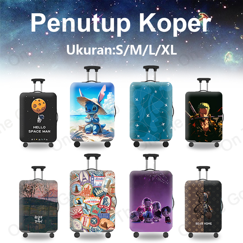 Sarung Koper / Penutup Pelindung Koper Perjalanan Anti Debu Cover Koper Elastis Cover Koper 20 inch