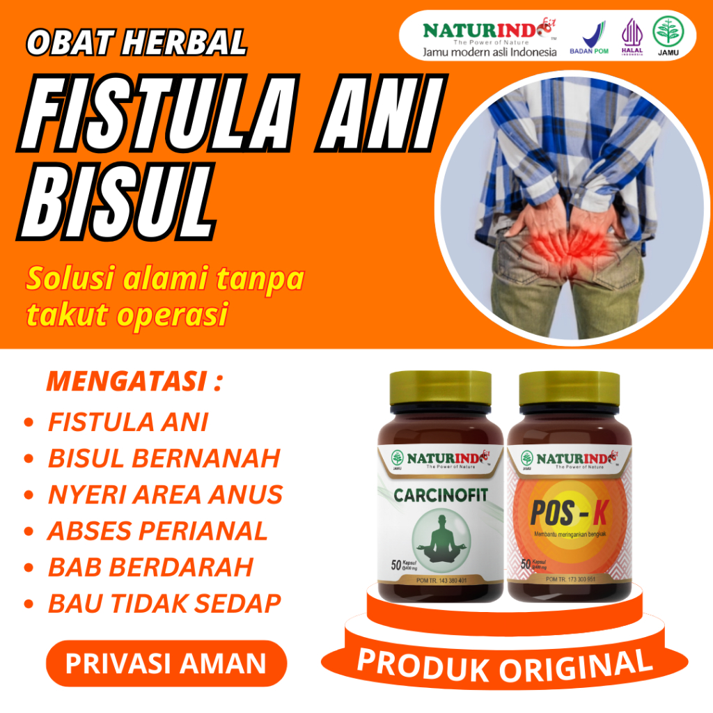 Obat Fistula Ani Bisul di Pantat Bisul Bernanah Herbal Abses Perianal Carcinofit Posk Naturindo