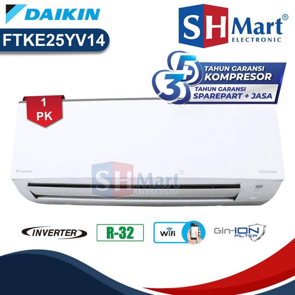 Ac Daikin 1 Pk Beta Inverter FTKE-25YV / FTKE 25YV Nusantara Prestige NEW Unit Only  (MEDAN)