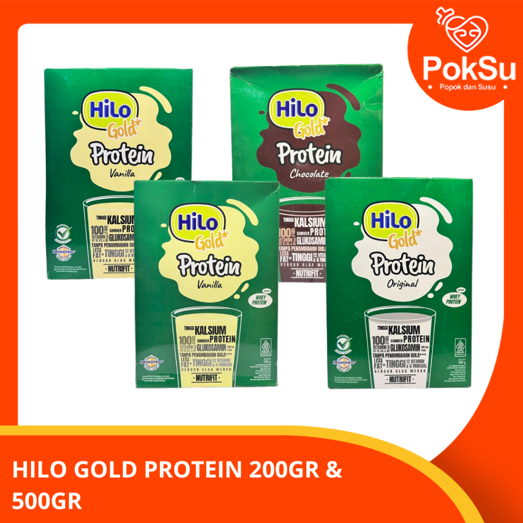 

Hilo Gold Protein 200g/500g Rasa Cokelat/Original/Vanilla