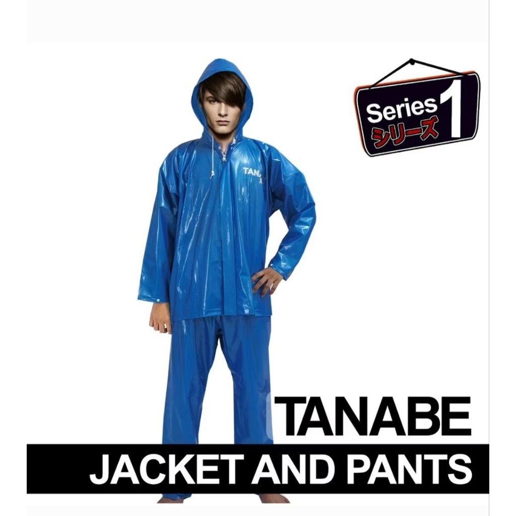 Sale Jas hujan jaket celana Tanabe biru