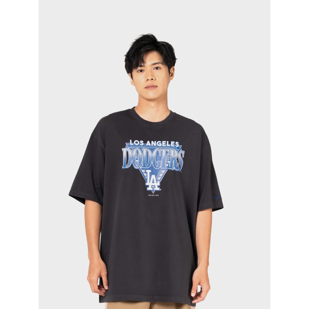 KAOS NEW ERA X MLB LOS ANGELES DODGERS LEAGUE RETRO OVERSIZED T-SHIRT BLACK WASH ORIGINAL