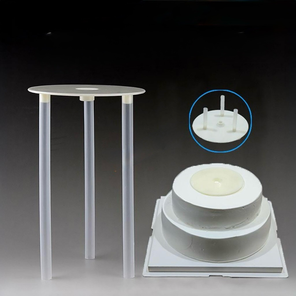 Cake Stand Acrylic Kue Tart Susun Tingkat Dowel Plastik Penyangga kue tumpuk Cake Dowel Set