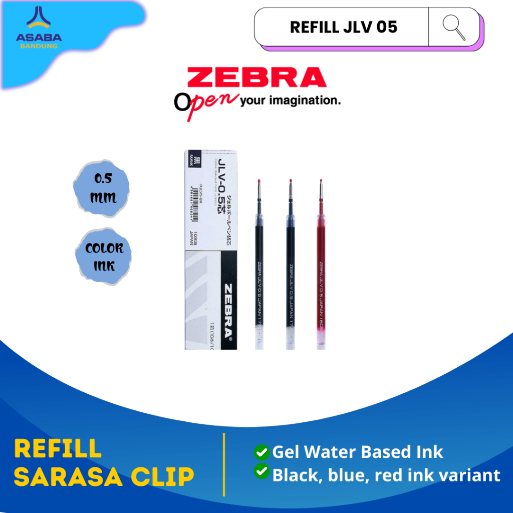 

Asaba Bandung - Zebra Refill JLV 05 (Refill Sarasa Dry)