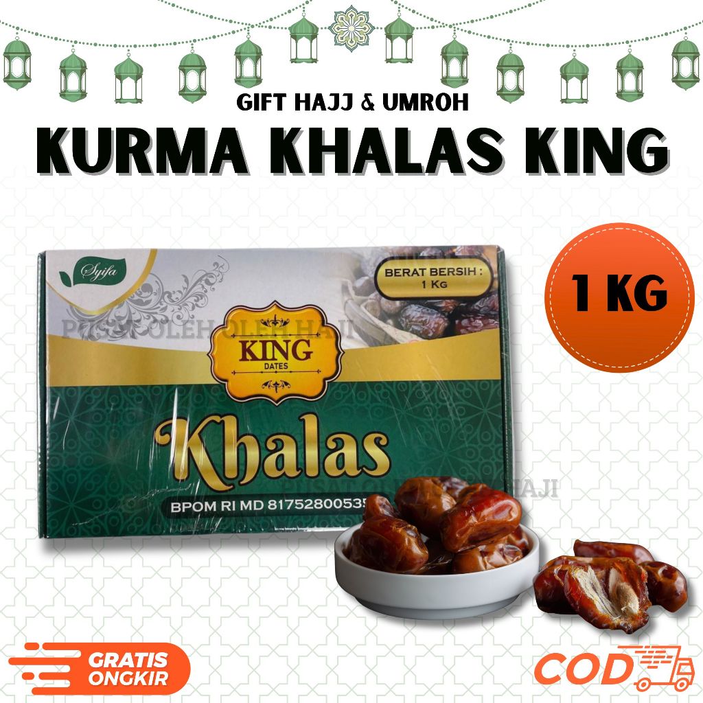 

KURMA KHALAS KING 1 KG KURMA KHOLAS 1KG ENAK LEGIT MANIS SYIFA HERBAL ALAMI 1KG I SUDAH IZIN BPOM HALAL KURMA KHALAS KING PREMIUM ASLI ORIGINAL BEST QUALITY OLEH OLEH HAJI DAN UMROH