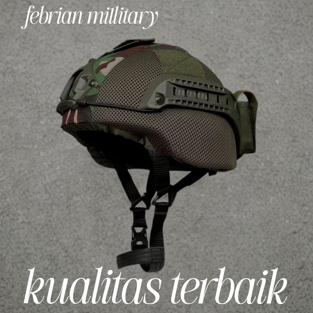 Helm tactical MICH 2000 full cover hijau loreng  kualitas premium