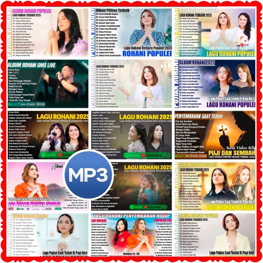 KASET MP3 LAGU PENYEMBAHAN ROHANI KRISTEN TERBARU 2025-KASET MP3 MOBIL TERBARU 2025 ROHANI KRISTEN