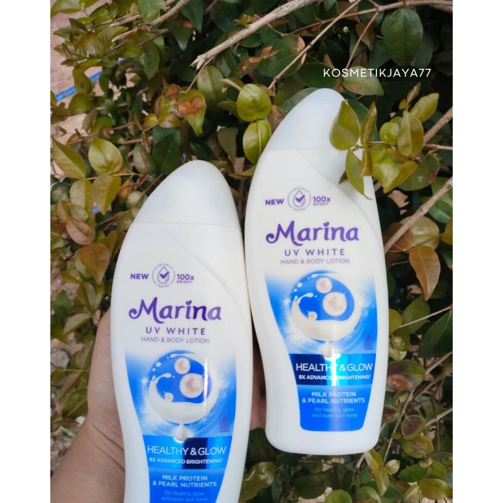 Marina Hand Body Lotion UV White  Body Lotion 185gr/ Marina Biru