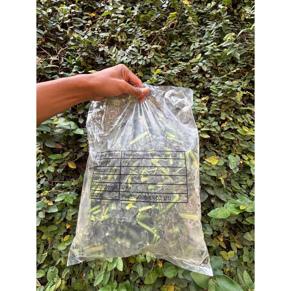 FROZEN CHOPPED SPINACH LEAF 1KG / BAYAM FROZEN 1KG