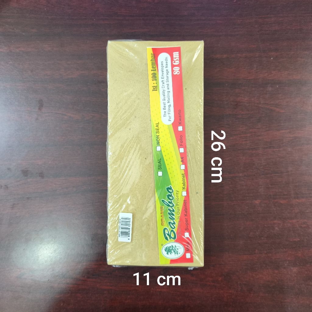

Amplop Coklat Kecil Dinas Kabinet 11 x 26 cm ( 1 Bks )