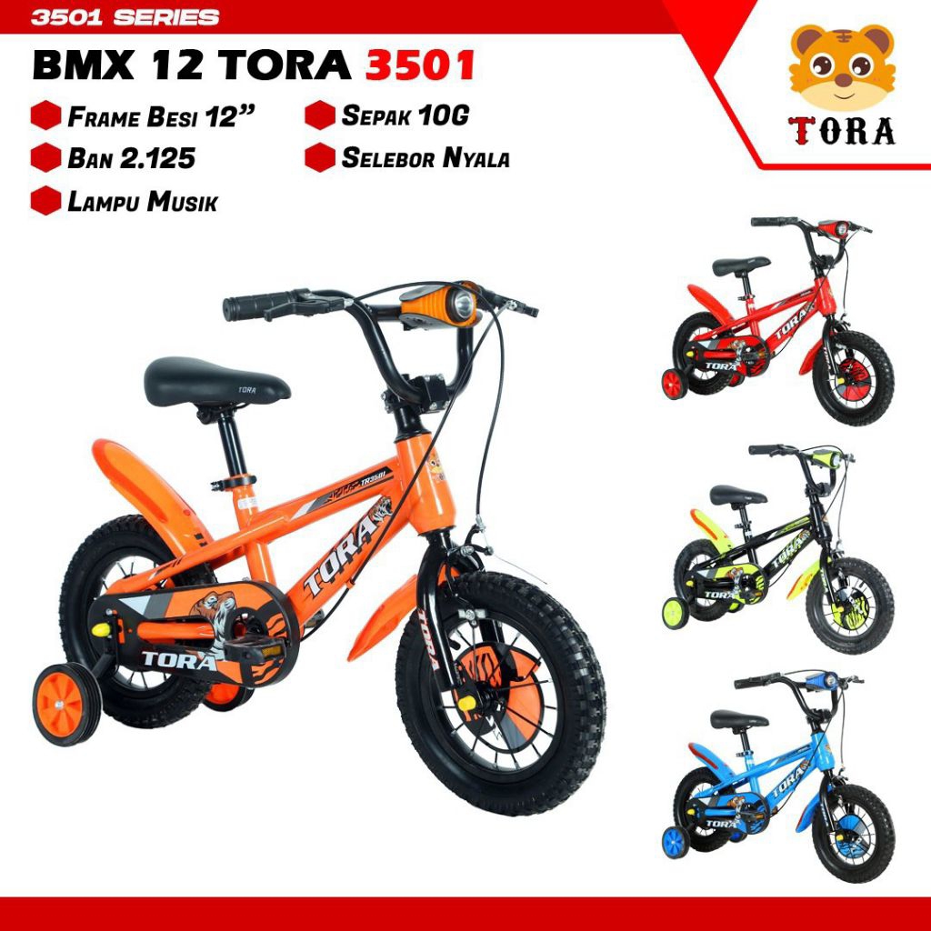 SEPEDA ANAK BMX 12 / 16 / 18 INCH CENTRUM BY PACIFIC 8625-3-8 / 322-3 TEBENG MUSIK LAMPU BAN JUMBO 3