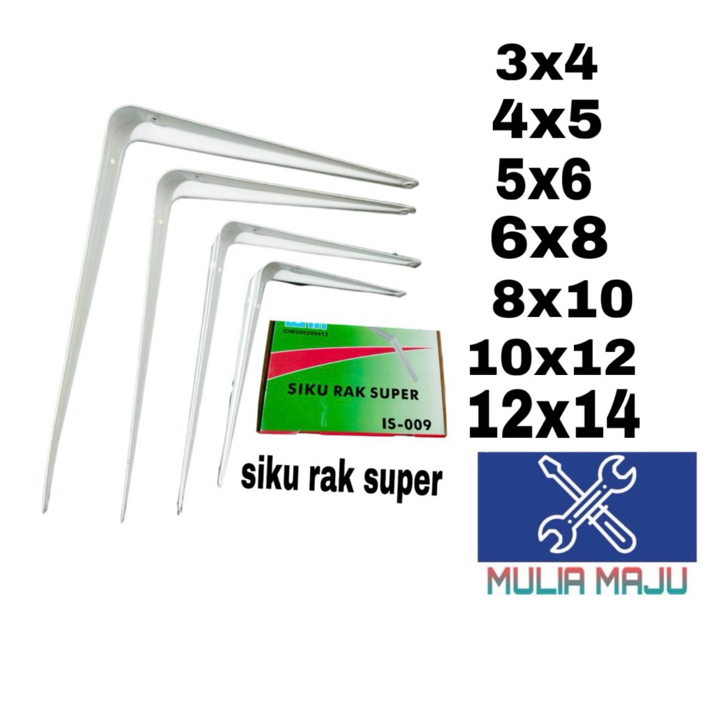 Siku rak PUTIH IGM SUPER TEBAL (harga per pcs)