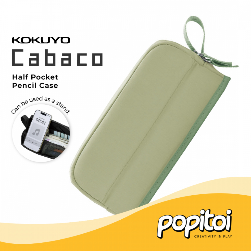 

Kokuyo Cabaco Half Pocket Pencil Case Tempat Pensil Kain Zipper Kabako