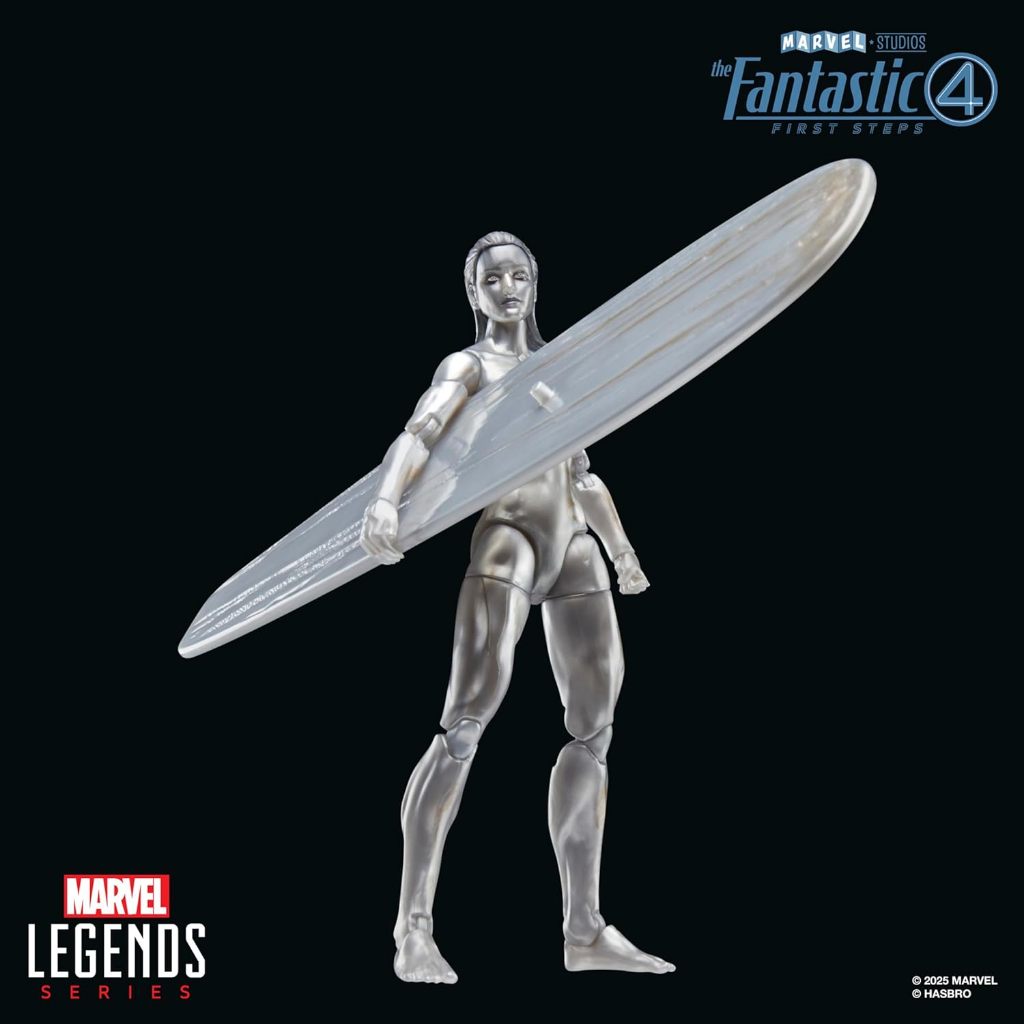 SERI MARVEL LEGENDS SILVER SURFER, FANTASTIC FOUR: FIRST STEPS, MAINAN FIGUR AKSI KOLEKSI FILM 6