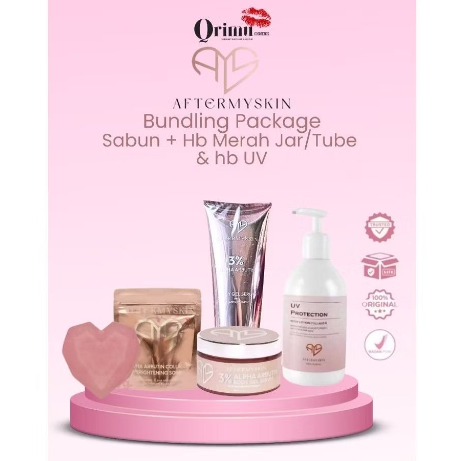 AFTERSKIN | AFTERMYSKIN BUNDLING HB 10x Alpha Arbutin Body Gel Serum + Sabun Alpha Arbutin | Bundlin