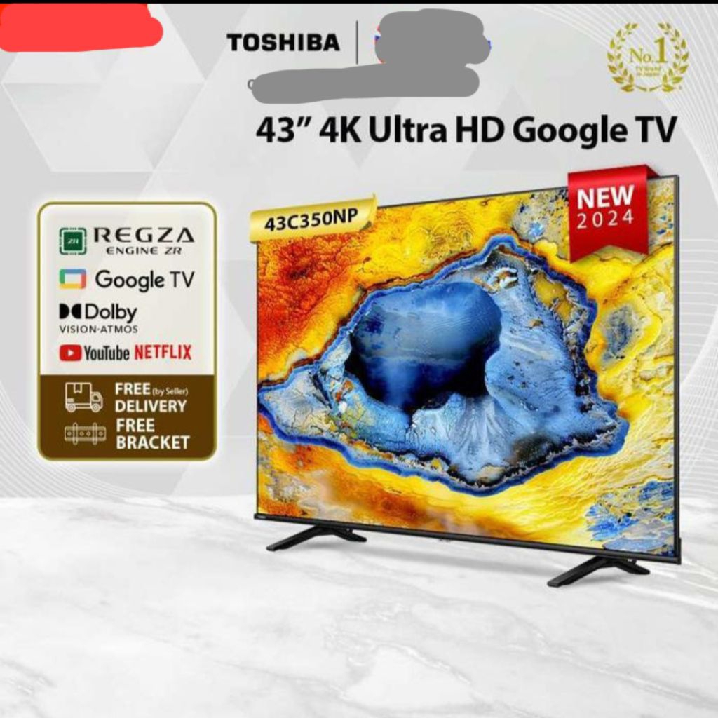 TV TOSHIBA 43 INCH 43C350NP SMART TV 4K UHD GARANSI RESMI