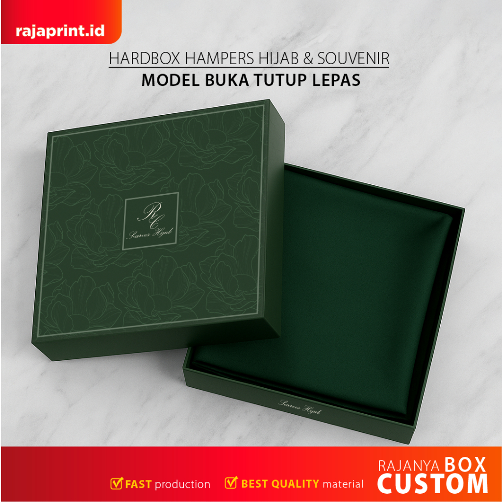 Box Hijab Pasmina / hardbox buka tutup atas/ hardbox custom / bloombox  / Packaging Hampers/  Gift B