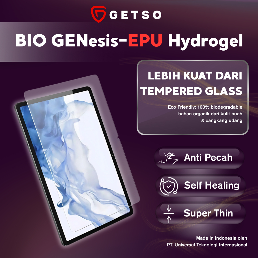 GETSO Hydrogel Screen Protector Bio Genesis Pelindung Layar Tablet iPad Pro Air Mini Samsung Huawei 