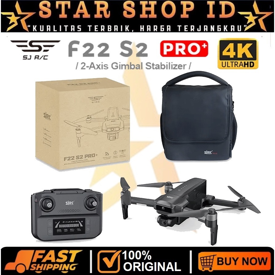 Drone SJRC F22 S2 Pro+ 6KM 2-Axis Gimbal 4K Kamera RC Drone GPS Quadcopter Upgrade SJRC F22S 4k PRO 