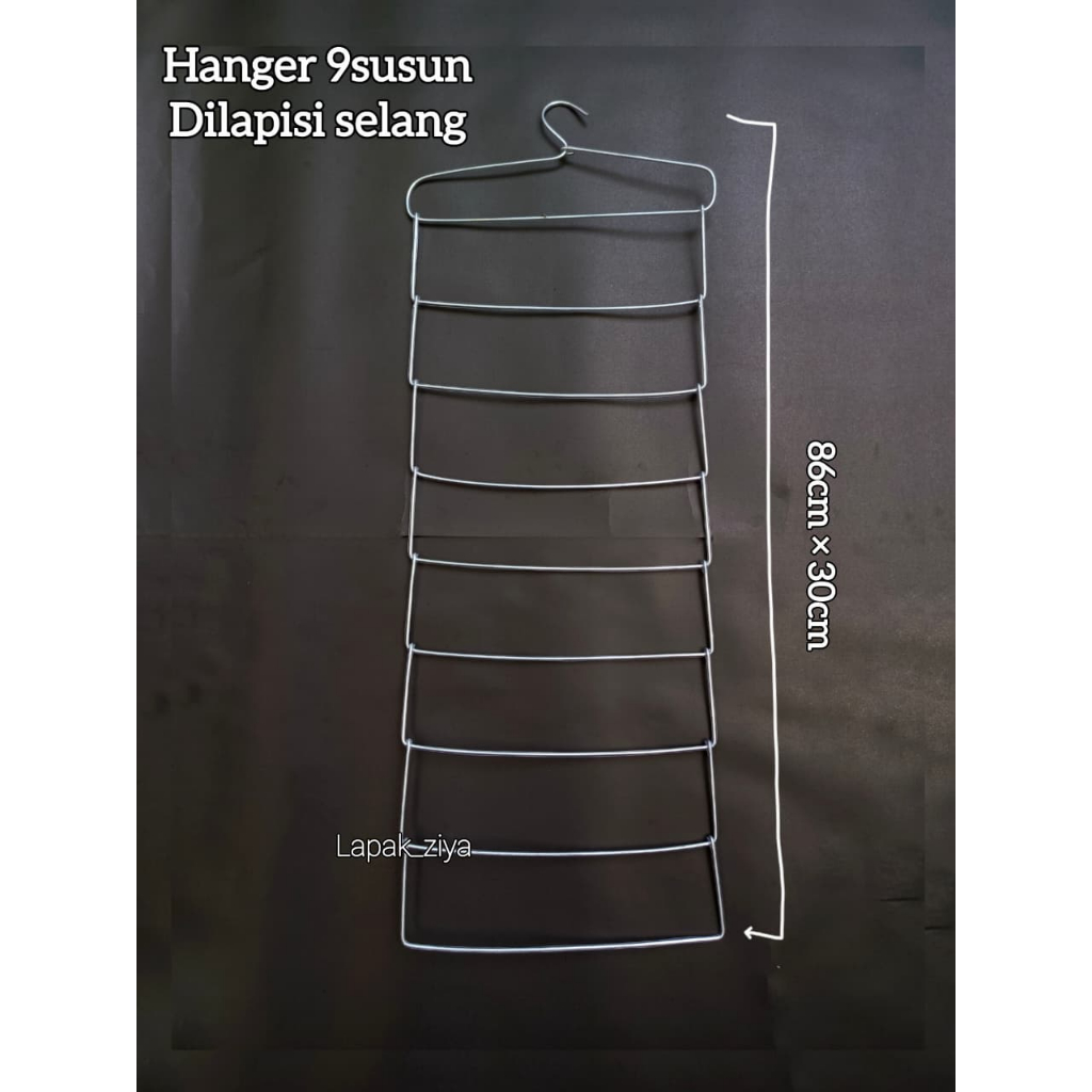 HANGER JILBAB 9 SUSUN ISI 1 KAWAT BESI TEBAL GANTUNGAN HIJAB